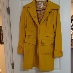 Tulle Mustard Trench Coat